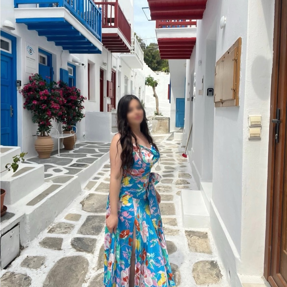 Blue Floral Maxi Dress